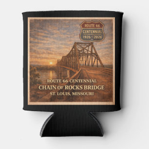 Route 66 Centennial Bridge Game Night Drink Gift Can Cooler
