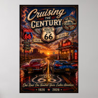 route 66 Centennial Cruising Adventure Wal Art