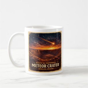 Route 66 Centennial Meteor Crater Atmosphere Coffee Mug
