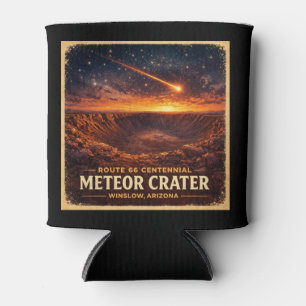 Route 66 Centennial Meteor Crater Retro Can Cooler