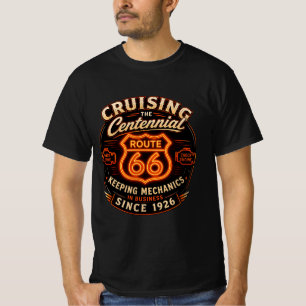 Route 66 Centennial Neon Mechanic Roadwear T-Shirt