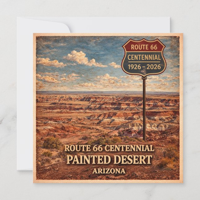 Route 66 Centennial Painted Desert Correspondence (Front)