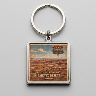 Route 66 Centennial Painted Desert Keepsake Keychain