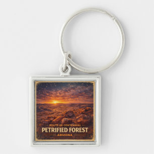 Route 66 Centennial Petrified Forest Arizona   Keychain