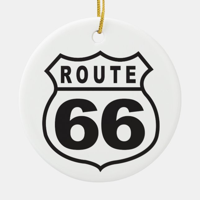 Route 66 ceramic ornament (Front)