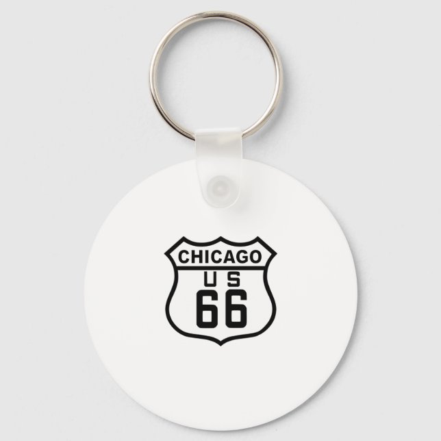 Route 66 Chicago Keychain (Front)