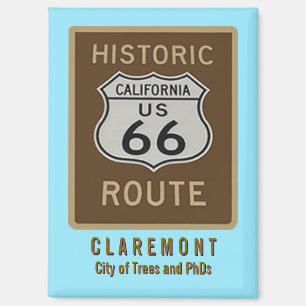 Route 66 Claremont Fridge Magnet