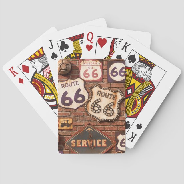 Route 66 classic playing cards (Back)