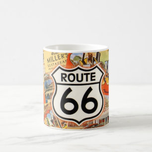 Route 66 Colourful Postcard Coffee Mug
