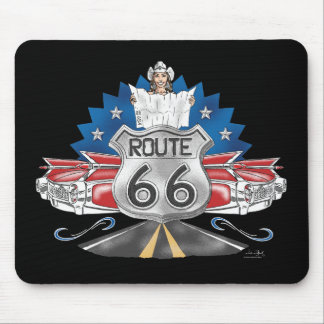 Route 66 Cowgirl Mousepad