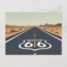 Route 66 Desert Road Vintage Travel Art