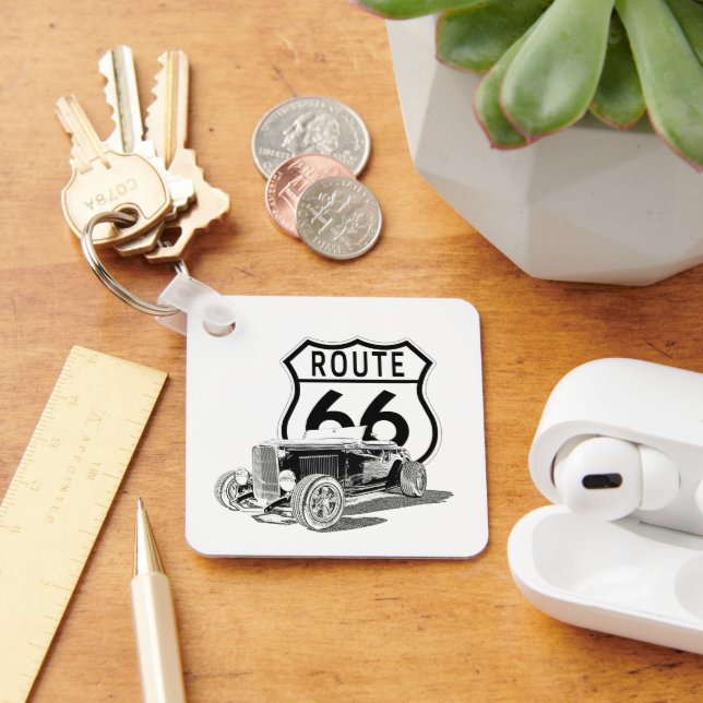Route 66 Design Key Chain (Desk)