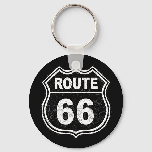 Route 66 Distressed Keychain (Front)