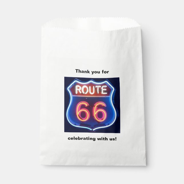 Route 66 favour bag (Front)
