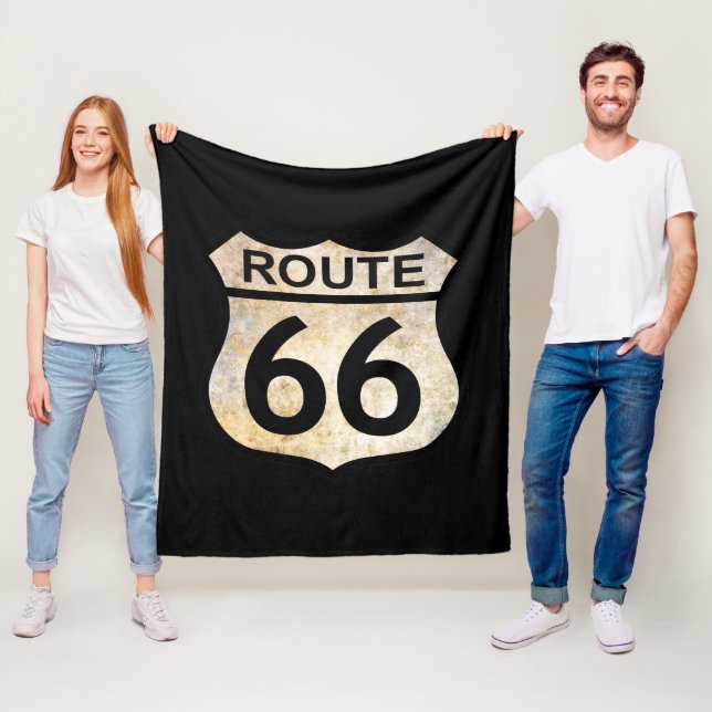 Route 66 fleece blanket (In Situ)