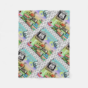 ROUTE 66 FLEECE BLANKET