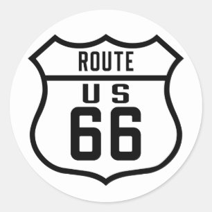 Route 66 - General Classic Round Sticker