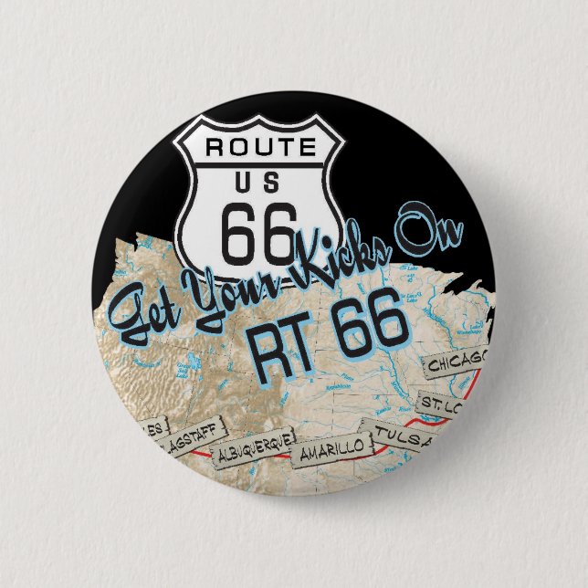 route 66 gifts 2 inch round button (Front)