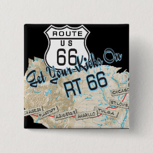 route 66 gifts 2 inch square button
