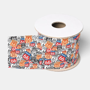 Route 66 grosgrain ribbon