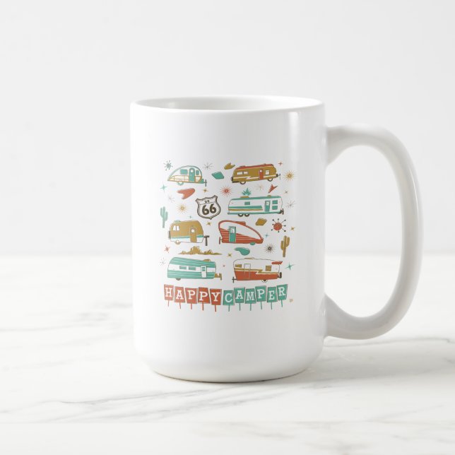 Route 66 Happy Camper Coffee Mug (Right)