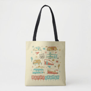 Route 66 Happy Camper Tote Bag
