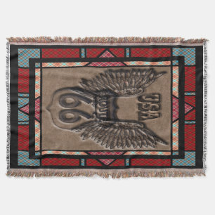 Route 66 historic route contry style throw blanket