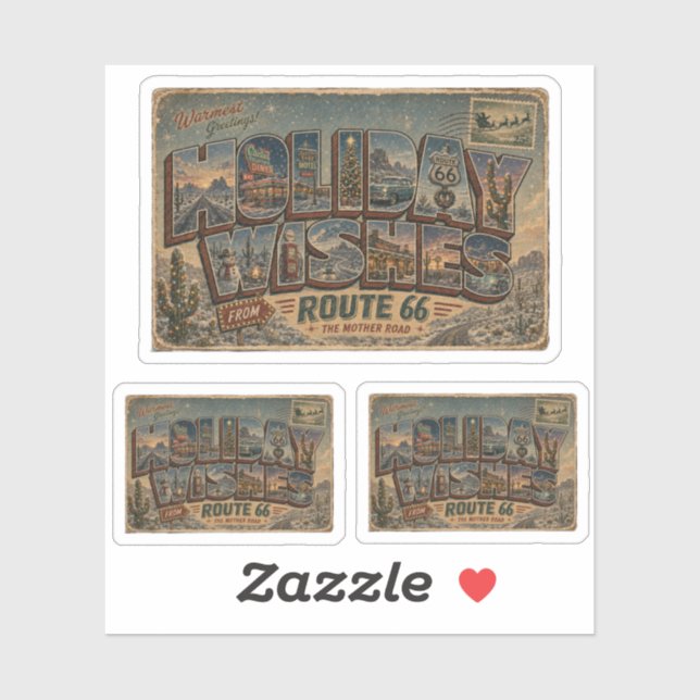 Route 66 Holiday Wishes Laptop Decor (Sheet)