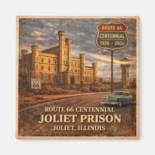 Route 66 Joliet Prison Fridge Legend Magnet