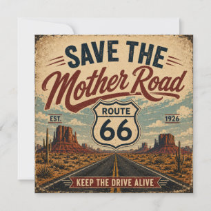Route 66 Keep The Drive Alive Stationery Card
