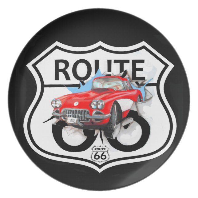 Route 66 life style love the freedom plate (Front)