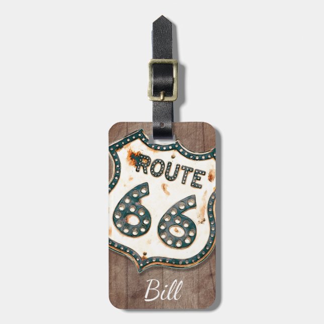 Route 66 luggage tag (Front Vertical)