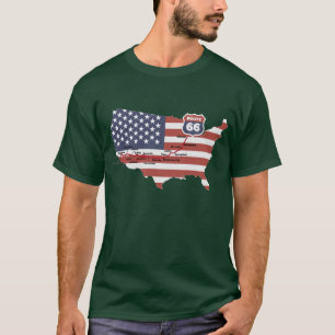 Route 66 Map T-Shirt