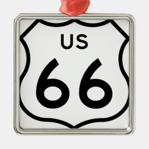 Route 66 metal ornament