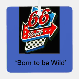 "Route 66" Metal Ornament