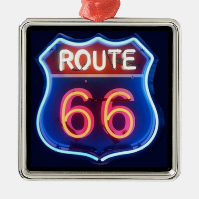 Route 66 metal ornament (Front)