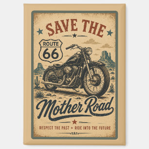 Route 66 Motorcycle Monument Valley Mother Road Magnet