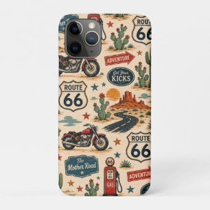 Route 66 Motorcycle Travel Tech Americana iPhone 11 Pro Case