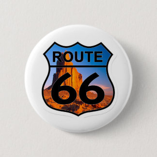 route 66 mountain 2 inch round button
