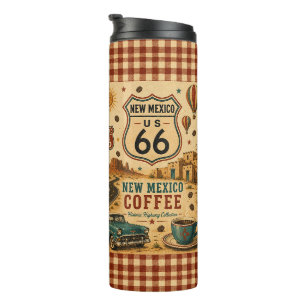route 66 New Mexico Coffee Southwest Roadtrip Thermal Tumbler