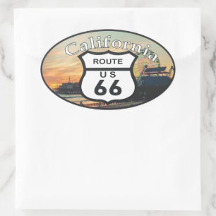 Route 66 oval sticker