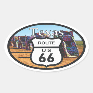 Route 66 oval sticker
