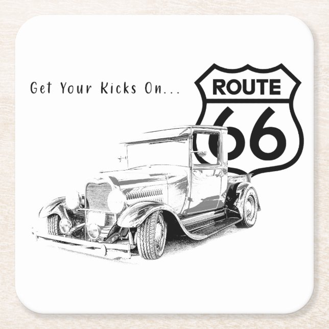 Route 66 Paper Coaster (Front)