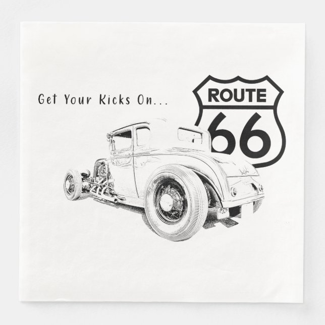 Route 66 Paper Napkin (Front)