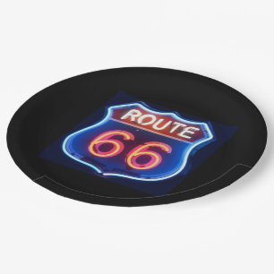 Route 66 paper plate