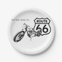 Route 66 Paper Plate