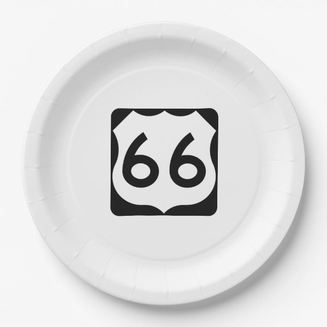 Route 66 paper plate (Front)