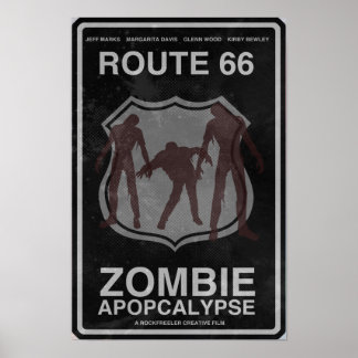 Route 66 Poster Zombie Apopcalypse