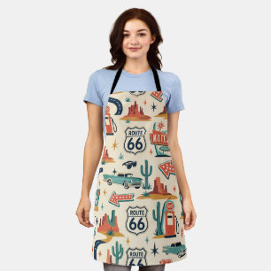 Route 66 Retro Cooking Road Trip Apron