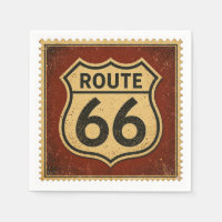 route 66 Retro Shield Diner Party Table Style